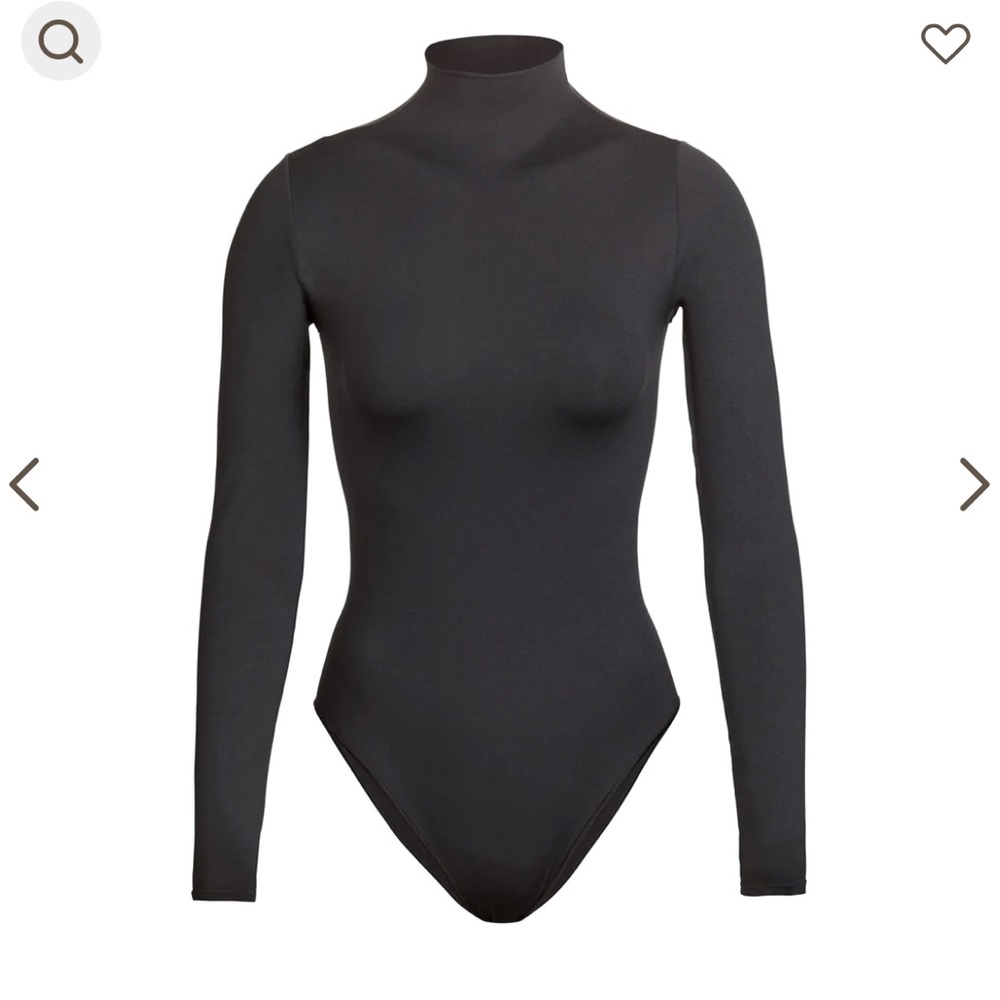 Skims Essential Mock Neck Long Sleeve Bodysuit